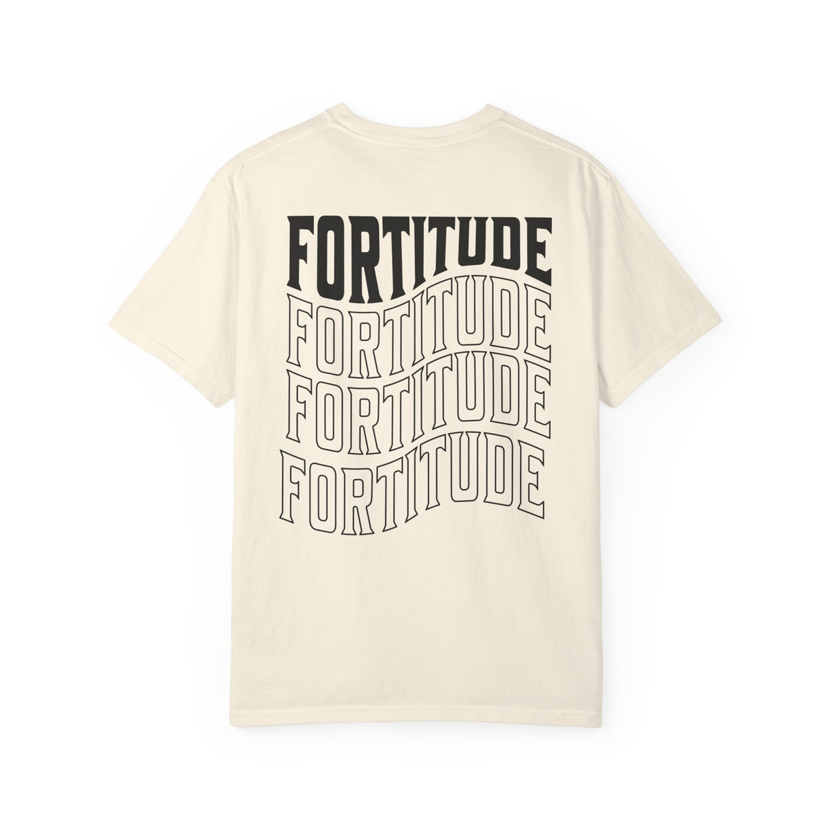Fortitude Stacked Typography Relaxed Graphic Tee