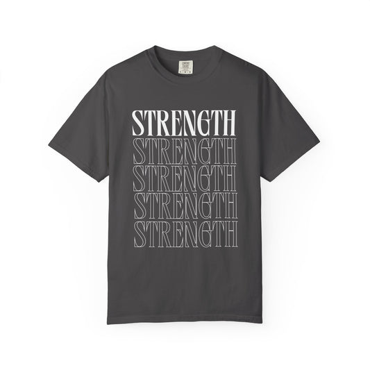 Strength Typography Relaxed Graphic Tee