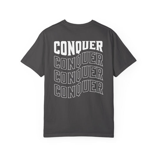 Conquer Stacked Typography Relaxed Graphic Tee