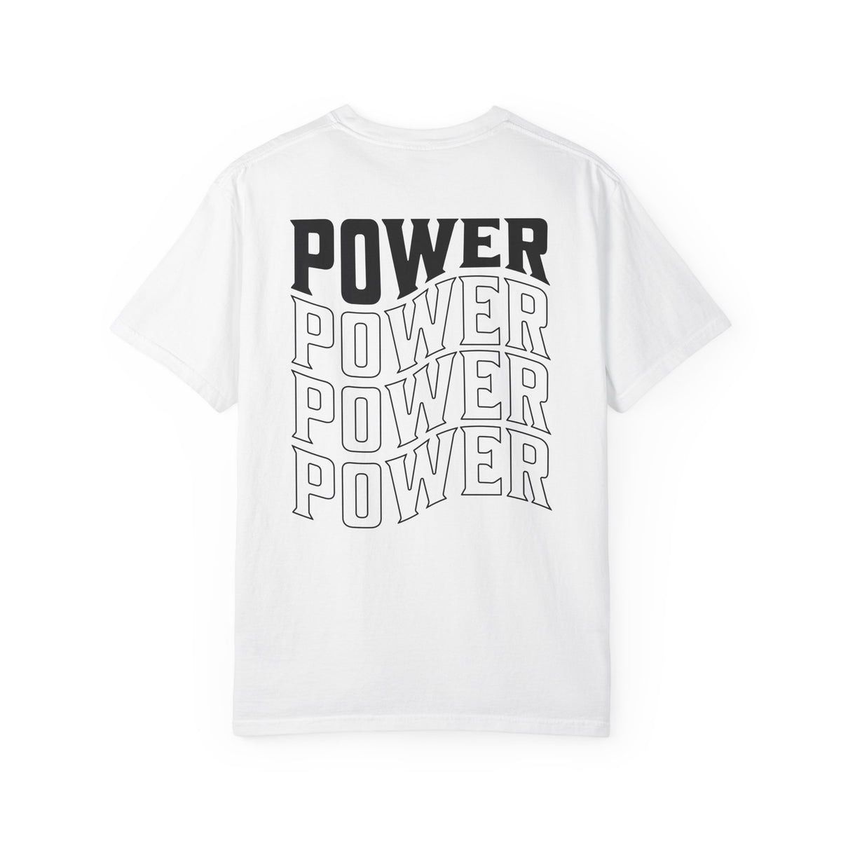 Power Stacked Typography Relaxed Graphic Tee