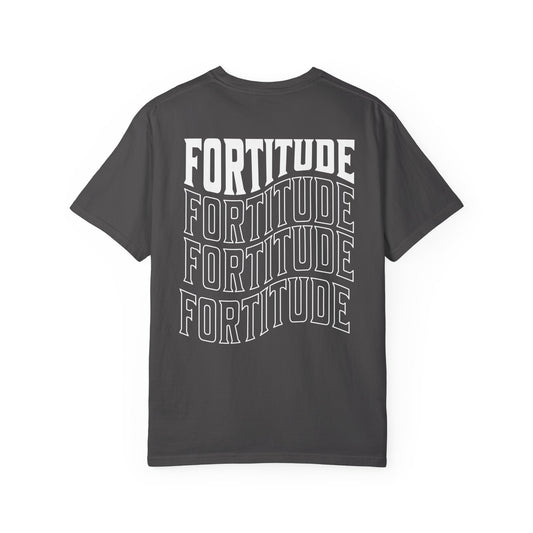 Fortitude Stacked Typography Relaxed Graphic Tee