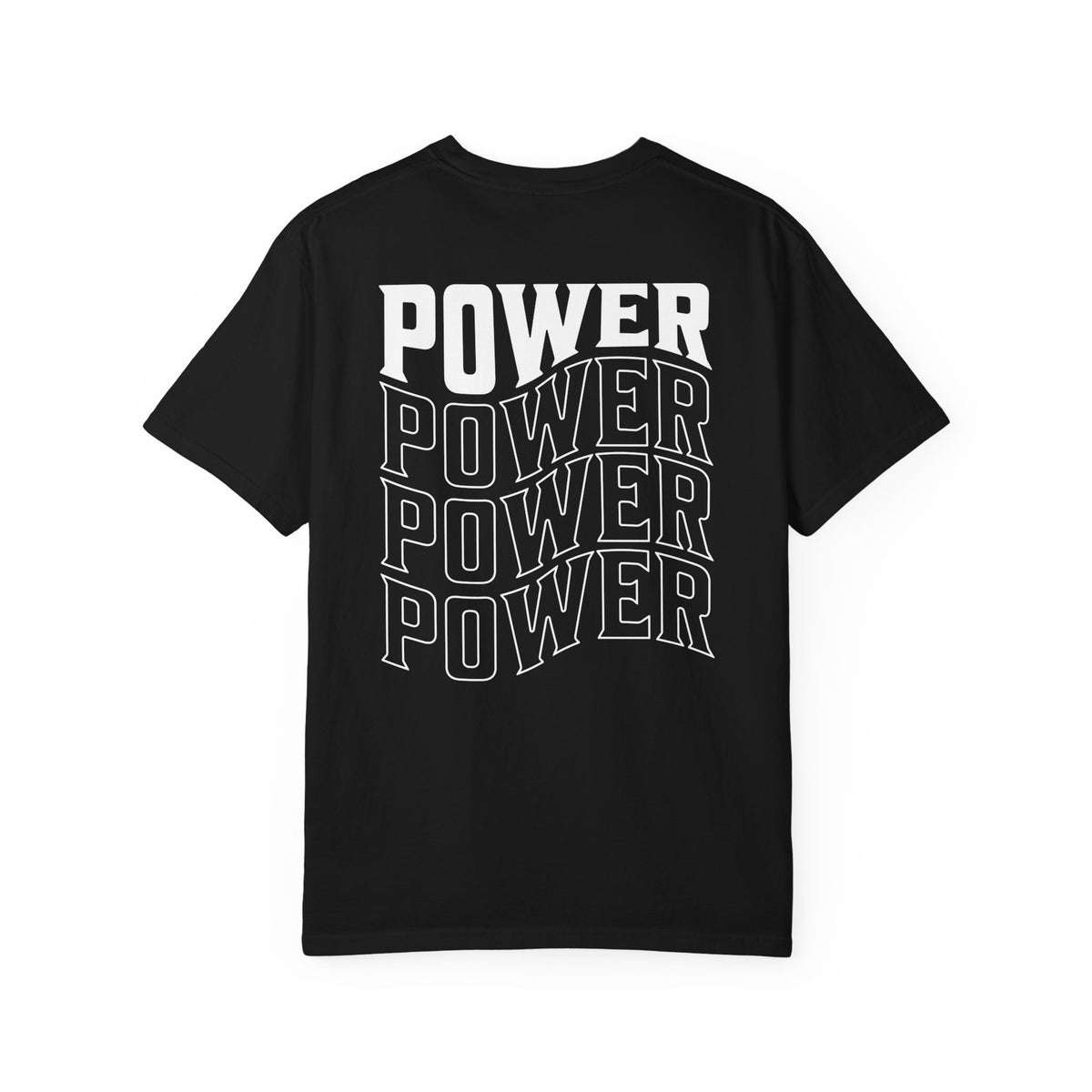 Power Stacked Typography Relaxed Graphic Tee