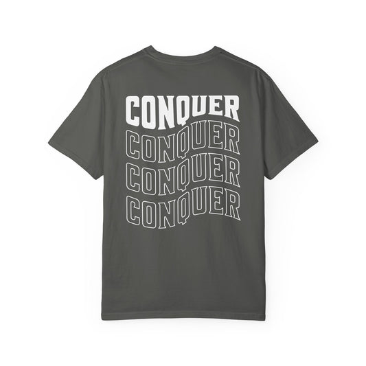 Conquer Stacked Typography Relaxed Graphic Tee